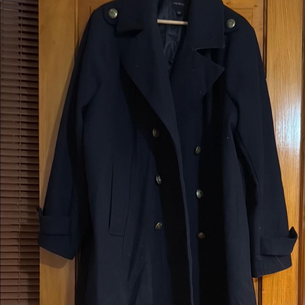 Torrid Navy Pea Coat with Gold Buttons